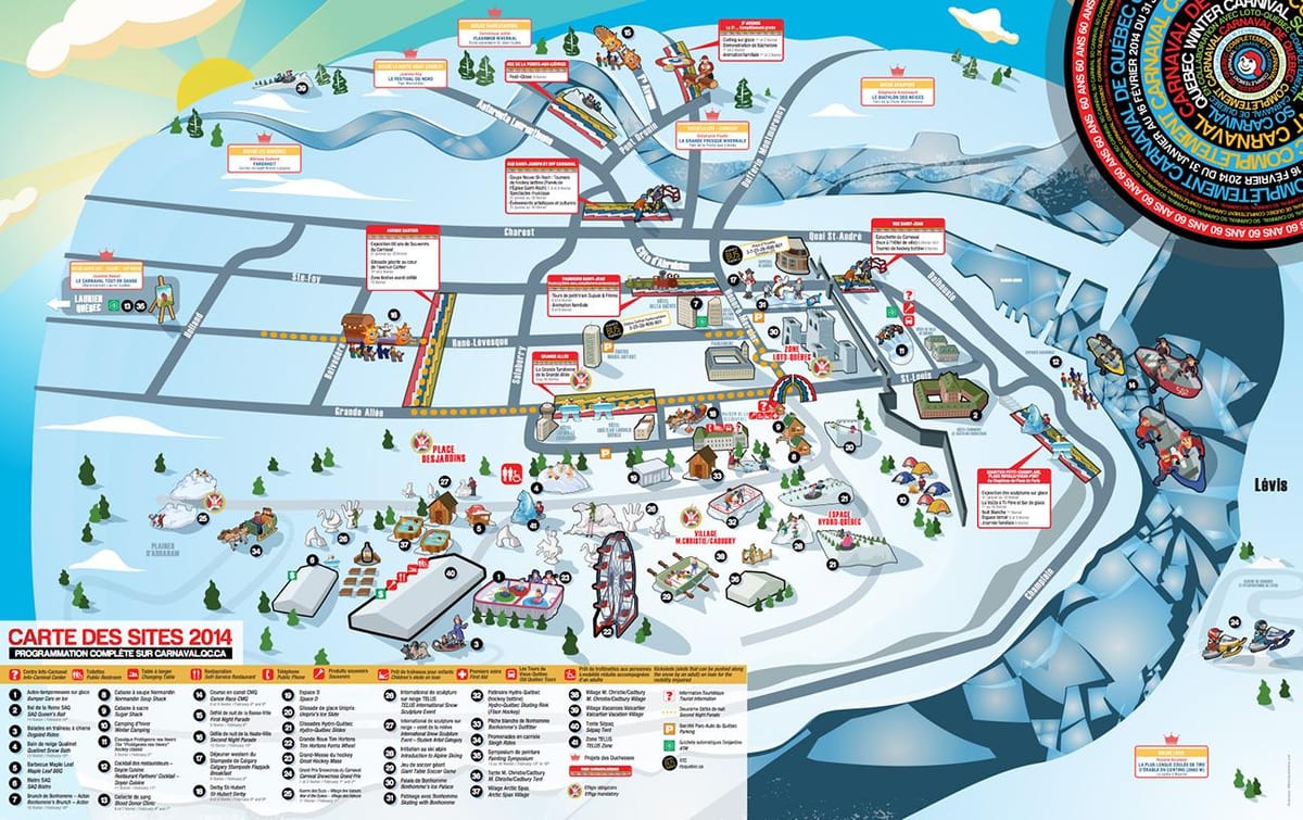 Mapa Quebec zimski festival